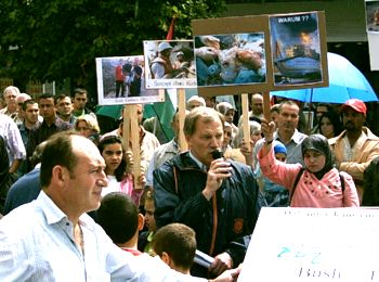 Demonstration in Mainz für eine Friedenslösung im Libanon