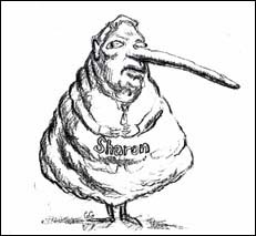Karikatur Scharons
